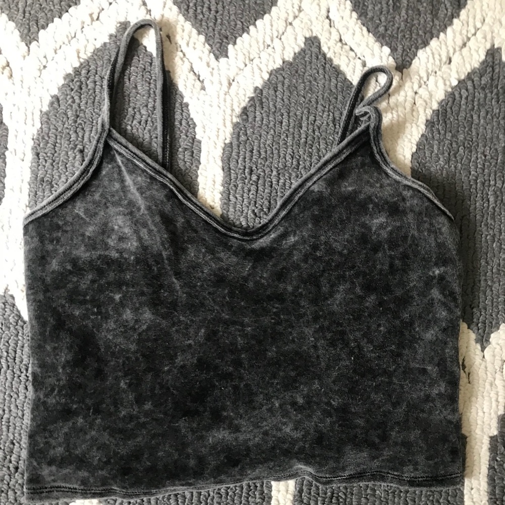 Forever 21 Charcoal Velvet tank top